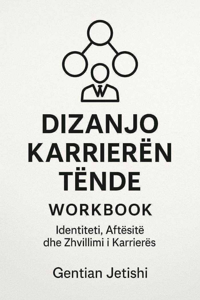 Kopertina e Workbook – Dizajno Karrierën Tënde